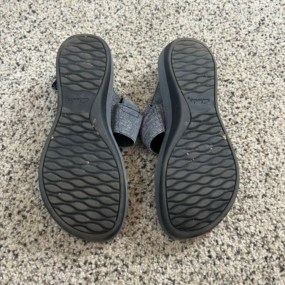 Clarks Gray Fabric Slingback Sandals - Picture 3 of 7